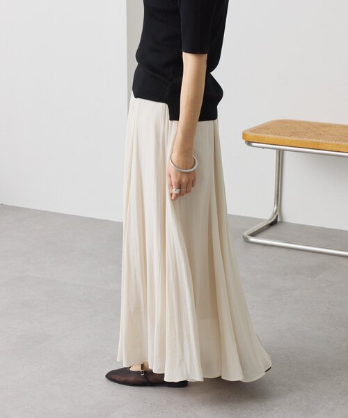 RIVE DROITE（リヴドロワ）の「【軽やか素材】カッセンサーキュラースカート（スカート・レディース・ライトベージュ/グレー系その他/ブラウン・36/38）」の8枚目の写真