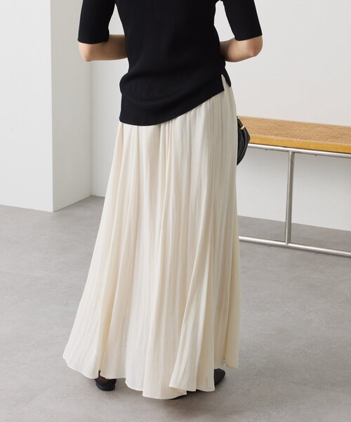 RIVE DROITE（リヴドロワ）の「【軽やか素材】カッセンサーキュラースカート（スカート・レディース・ライトベージュ/グレー系その他/ブラウン・36/38）」の9枚目の写真
