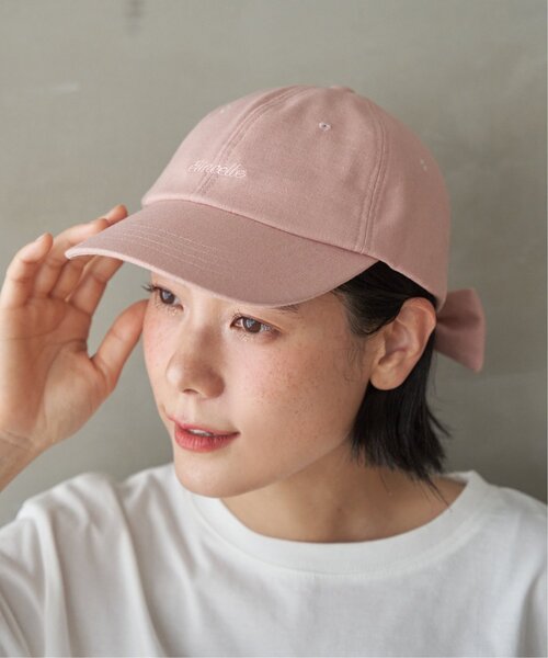 LBC（エルビーシー）の「リネン混後ろリボンキャップ（ハット・レディース・オフホワイト/ブラック/ライトグレー/ピンク・FREE）」の6枚目の写真