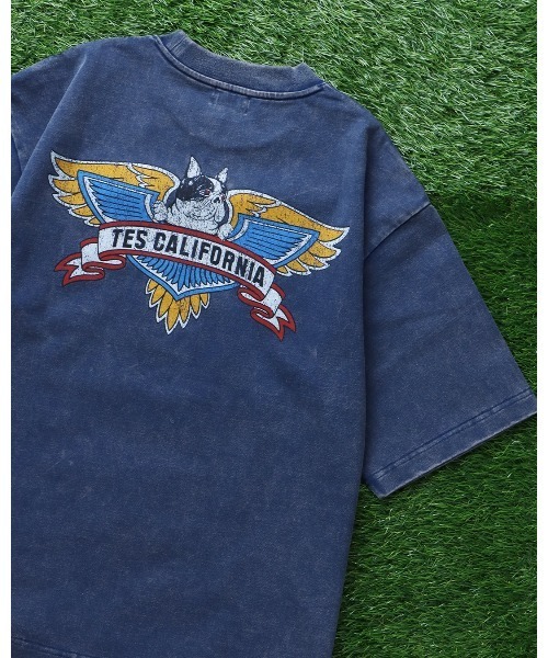 The Endless Summer(エンドレスサマー)の「TES VINTAGE BIKER T-SHIRT / ビッグシルエットTシャツ(Tシャツ/カットソー・メンズ・ネイビー/ブラック/ホワイト・X-LARGE/LARGE/MEDIUM/SMALL)」の3枚目の写真
