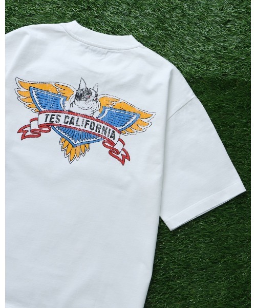The Endless Summer(エンドレスサマー)の「TES VINTAGE BIKER T-SHIRT / ビッグシルエットTシャツ(Tシャツ/カットソー・メンズ・ネイビー/ブラック/ホワイト・X-LARGE/LARGE/MEDIUM/SMALL)」の1枚目の写真