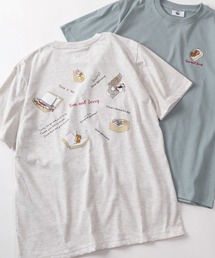TOM&JERRY（トムアンドジェリー）の「【71】【TOM＆JERRY/トムとジェリー】クイックドライ フロント＆バックプリント クルーネックTシャツ/ワンポイント刺繍/ユニセックス/レディース/メンズ（Ｓ）（Tシャツ/カットソー）」