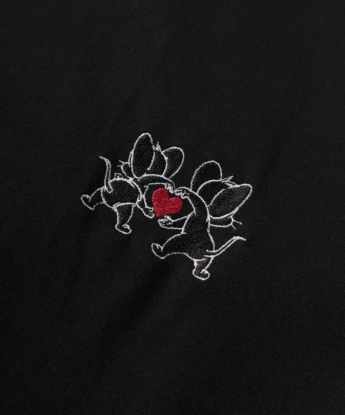 Tom&Jerry(トムアンドジェリー)の「【71】【TOM&JERRY/トムとジェリー】クイックドライ フロント&バックプリント クルーネックTシャツ/ワンポイント刺繍/ユニセックス/レディース/メンズ(S)(Tシャツ/カットソー・レディース・ライトグリーン/ブラック/グレー系/アッシュグレー/チャコールグレー/サックスブルー/ブラウン/ライトグレー系/ホワイト/イエロー/ブルー/ピンク・L/M)」の20枚目の写真