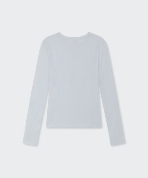 MUSINSA STANDARD WOMAN（ムシンサスタンダードウーマン）の「ウィメンズシアースリム長袖Tシャツ[ブルーグレー]（Tシャツ/カットソー・レディース・その他・LARGE/X-SMALL/SMALL/MEDIUM）」の7枚目の写真