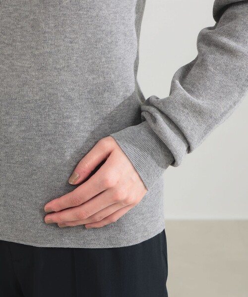 Demi-Luxe BEAMS（デミルクス ビームス）の「AK+1 / ポロカラー プルオーバー（ニット/セーター・レディース・グレー/ネイビー・ONE SIZE）」の19枚目の写真