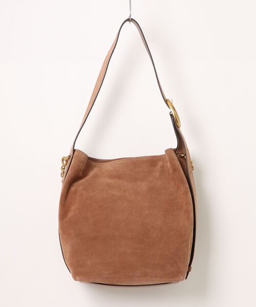 MICHAEL KORS(マイケルコース)の「NOLITA スエード チェーン バケットバッグ ショルダートート ラージ(ショルダーバッグ・レディース・ブラウン系・FREE)」の6枚目の写真