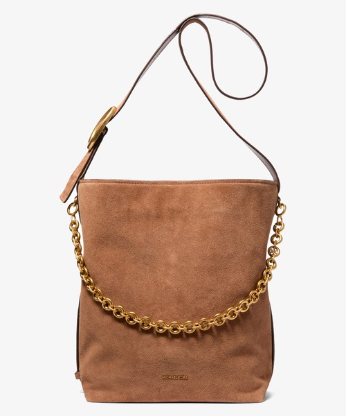 MICHAEL KORS(マイケルコース)の「NOLITA スエード チェーン バケットバッグ ショルダートート ラージ(ショルダーバッグ・レディース・ブラウン系・FREE)」の1枚目の写真