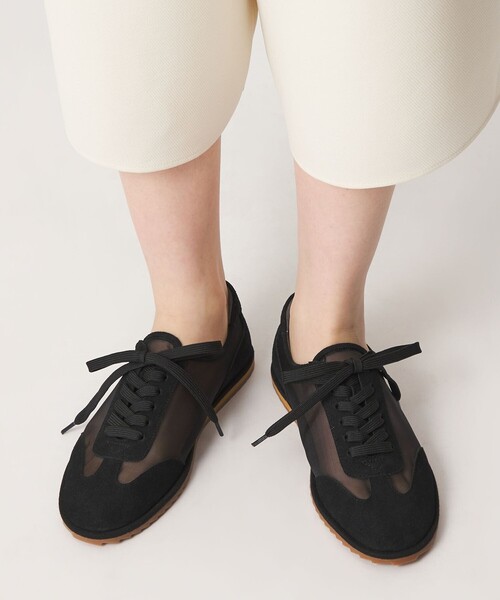 ODETTE E ODILE（オデットエオディール）の「シアーレースアップ スニーカー20（スニーカー・レディース・ナチュラル/ブラック・24.5cm/24cm/23.5cm/23cm/22.5cm）」の9枚目の写真