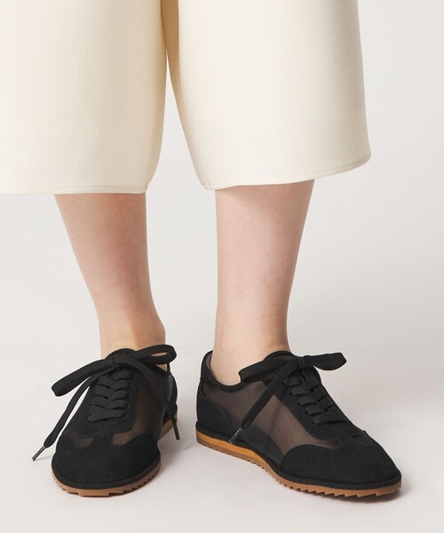 ODETTE E ODILE（オデットエオディール）の「シアーレースアップ スニーカー20（スニーカー・レディース・ナチュラル/ブラック・24.5cm/24cm/23.5cm/23cm/22.5cm）」の10枚目の写真