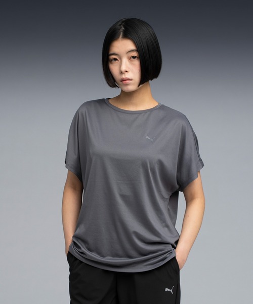 PUMA(プーマ)の「PUMA プーマ ウィメンズ トレーニング TAD ミッドサイズ ロゴ 半袖 Tシャツ(Tシャツ/カットソー・レディース・ホワイト/ネイビー/ダークグレー・MEDIUM/SMALL/X-LARGE/LARGE)」の2枚目の写真