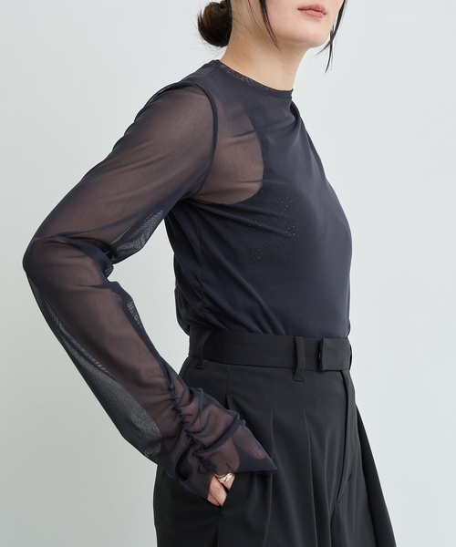 JUN MIKAMI(ジュンミカミ)の「JUN MIKAMI/ジュンミカミ パワーネット LS 別注カラー 26SS-20-S(Tシャツ/カットソー・レディース・ブラック系その他・FREE)」の5枚目の写真