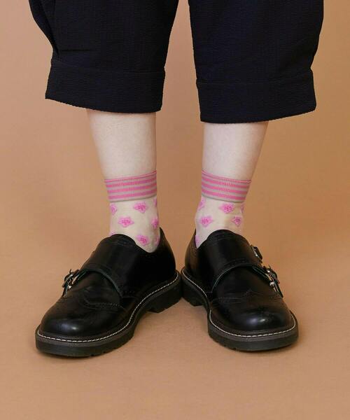 FRAPBOIS（フラボア）の「スルーサクラソックス（ソックス/靴下・レディース・ピンク/ネイビー/イエロー・FREE）」の3枚目の写真