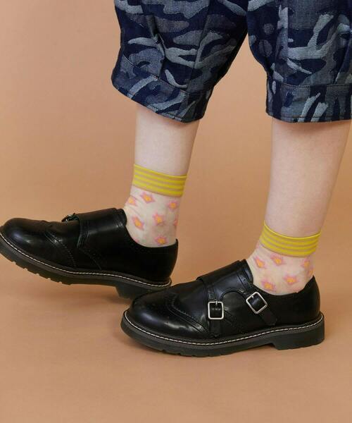 FRAPBOIS（フラボア）の「スルーサクラソックス（ソックス/靴下・レディース・ピンク/ネイビー/イエロー・FREE）」の4枚目の写真