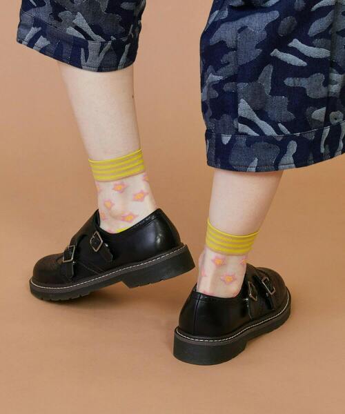 FRAPBOIS（フラボア）の「スルーサクラソックス（ソックス/靴下・レディース・ピンク/ネイビー/イエロー・FREE）」の5枚目の写真