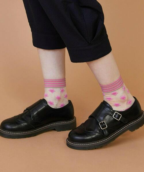 FRAPBOIS（フラボア）の「スルーサクラソックス（ソックス/靴下・レディース・ピンク/ネイビー/イエロー・FREE）」の6枚目の写真