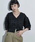 THE YOn（ザヨン）の「2wayドットジャガードタックスリーブクロップドブラウス（シャツ/ブラウス・FREE）」