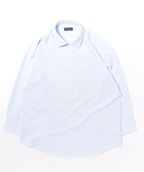 TOKYO SHIRTS（トウキョウシャツ）の「形態安定ノンアイロン ワイド 長袖ビジネスワイシャツ（大きいサイズ・長いサイズ）（ビジネスシャツ・メンズ・サックスブルー・首回り39cm-裄丈88cm/首回り42cm-裄丈90cm）」の6枚目の写真