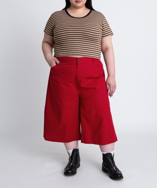PUNYUS(プニュズ)の「【NEW SIZE】ボーダーUネックトップス(Tシャツ/カットソー・レディース・ネイビー/ブラウン/レッド・3/5/2/1/4)」の7枚目の写真