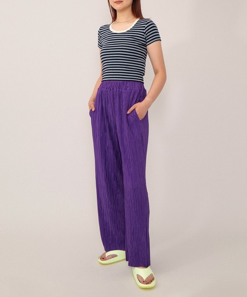 PUNYUS(プニュズ)の「【NEW SIZE】ボーダーUネックトップス(Tシャツ/カットソー・レディース・ネイビー/ブラウン/レッド・3/5/2/1/4)」の12枚目の写真