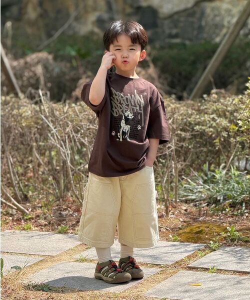BROWNBREATH KIDS(ブラウンブレスキッズ)の「KIDS DELIVERY TAG TEE - CREAM(Tシャツ/カットソー・レディース・その他・110/120/130/140/150)」の2枚目の写真