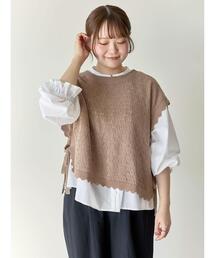 Samansa Mos2（サマンサ モスモス）の「【Cross×Staff】前後2WAYニットベスト（ベスト）」