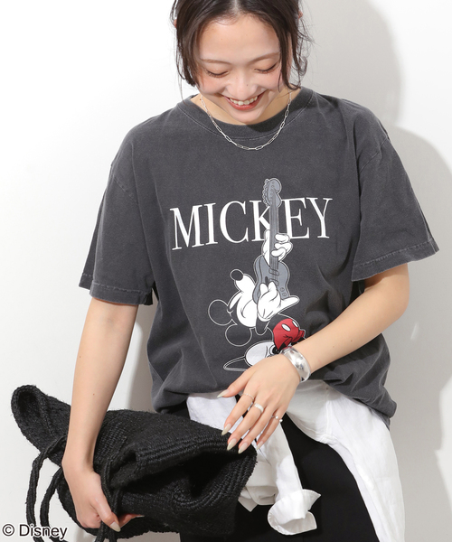 GOOD ROCK SPEED(グッドロックスピード)の「【GOOD ROCK SPEED / グッドロックスピード】<MICKEY MOUSE>Tシャツ(Tシャツ/カットソー・レディース・ブラウン/ホワイト/ブラック系その他/ブラック・MEDIUM)」の4枚目の写真