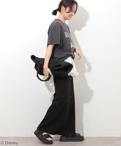 GOOD ROCK SPEED(グッドロックスピード)の「【GOOD ROCK SPEED / グッドロックスピード】<MICKEY MOUSE>Tシャツ(Tシャツ/カットソー・レディース・ブラウン/ホワイト/ブラック系その他/ブラック・MEDIUM)」の19枚目の写真