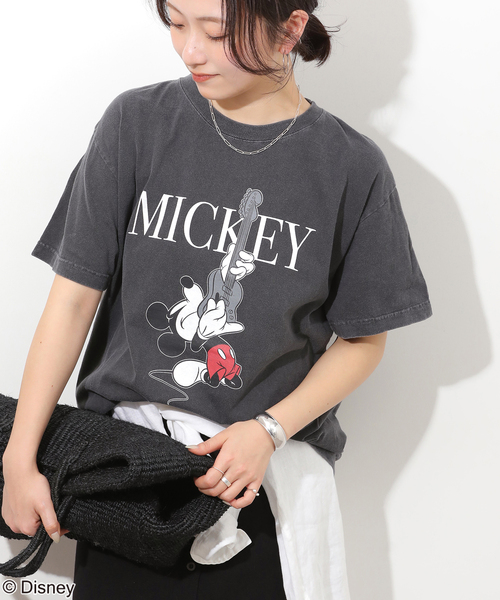 GOOD ROCK SPEED(グッドロックスピード)の「【GOOD ROCK SPEED / グッドロックスピード】<MICKEY MOUSE>Tシャツ(Tシャツ/カットソー・レディース・ブラウン/ホワイト/ブラック系その他/ブラック・MEDIUM)」の21枚目の写真