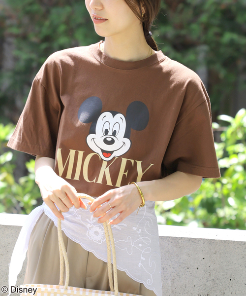 GOOD ROCK SPEED(グッドロックスピード)の「【GOOD ROCK SPEED / グッドロックスピード】<MICKEY MOUSE>Tシャツ(Tシャツ/カットソー・レディース・ブラウン/ホワイト/ブラック系その他/ブラック・MEDIUM)」の6枚目の写真
