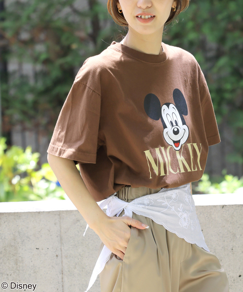 GOOD ROCK SPEED(グッドロックスピード)の「【GOOD ROCK SPEED / グッドロックスピード】<MICKEY MOUSE>Tシャツ(Tシャツ/カットソー・レディース・ブラウン/ホワイト/ブラック系その他/ブラック・MEDIUM)」の7枚目の写真