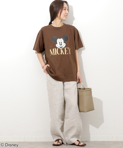 GOOD ROCK SPEED(グッドロックスピード)の「【GOOD ROCK SPEED / グッドロックスピード】<MICKEY MOUSE>Tシャツ(Tシャツ/カットソー・レディース・ブラウン/ホワイト/ブラック系その他/ブラック・MEDIUM)」の9枚目の写真