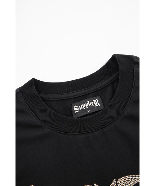 SUPPLIER(サプライヤー)の「Tシャツ|Rhinestone Fire Bones Tee|SUPPLIER(Tシャツ/カットソー・メンズ・ブラック・MEDIUM/SMALL/X-LARGE/LARGE)」の4枚目の写真