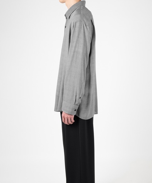 LAD MUSICIAN（ラッドミュージシャン）の「MODAL GLEN CHECK BIG SHIRT（シャツ/ブラウス・メンズ・グレー系/ブルー系・44/42/46）」の4枚目の写真