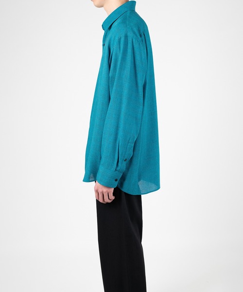 LAD MUSICIAN（ラッドミュージシャン）の「MODAL GLEN CHECK BIG SHIRT（シャツ/ブラウス・メンズ・グレー系/ブルー系・44/42/46）」の9枚目の写真