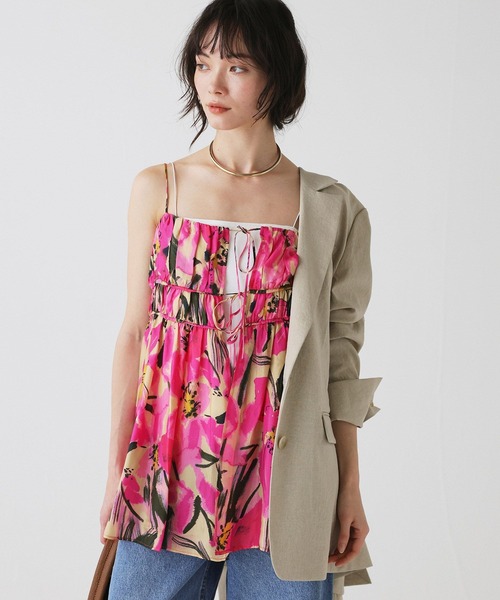 BABYLONE(バビロン)の「花柄キャミチュニック(キャミソール・レディース・ピンク・フリー)」の3枚目の写真