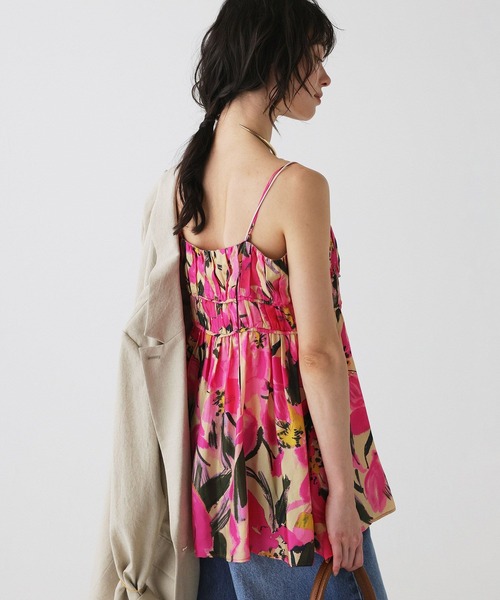 BABYLONE(バビロン)の「花柄キャミチュニック(キャミソール・レディース・ピンク・フリー)」の4枚目の写真