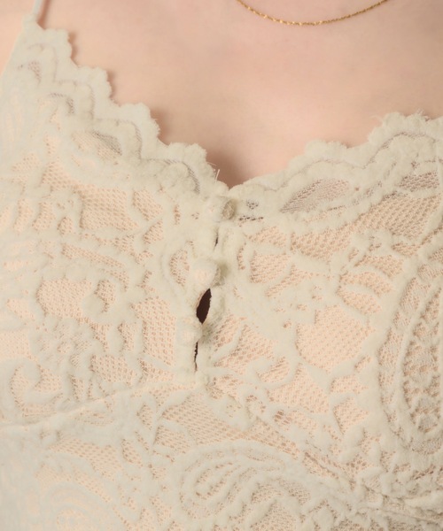 muku(ムク)の「ALL LACECAMISOLE/in bra(キャミソール・レディース・アイボリー/ブラック・FREE)」の16枚目の写真