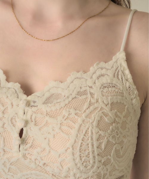 muku(ムク)の「ALL LACECAMISOLE/in bra(キャミソール・レディース・アイボリー/ブラック・FREE)」の15枚目の写真