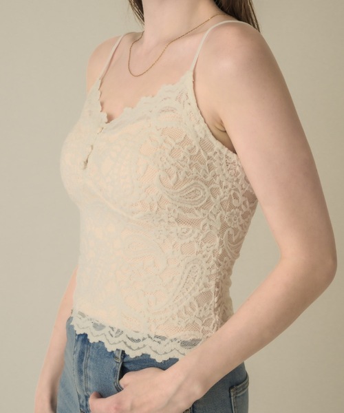 muku(ムク)の「ALL LACECAMISOLE/in bra(キャミソール・レディース・アイボリー/ブラック・FREE)」の22枚目の写真