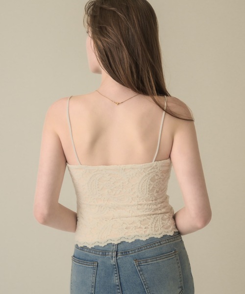 muku(ムク)の「ALL LACECAMISOLE/in bra(キャミソール・レディース・アイボリー/ブラック・FREE)」の9枚目の写真