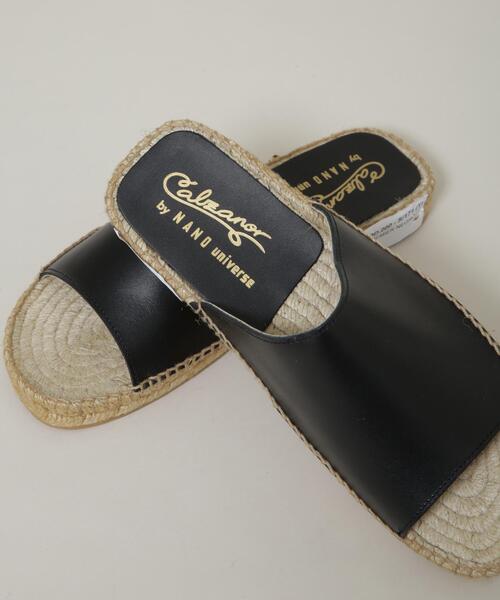Calzanor(カルザノール)の「calzanor/別注 レザー サンダル / エスパドリーユ(サンダル・メンズ・ブラック/ベージュ・43/42/41)」の9枚目の写真