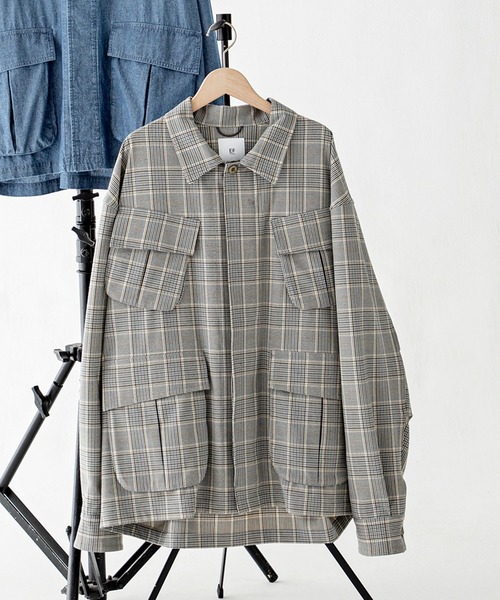 BAYFLOW（ベイフロー）の「【EF(エフ)】シャツアウター（MEN）（その他アウター・メンズ・カーキ/インディゴブルー/その他1・MEDIUM/LARGE）」の6枚目の写真