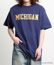 CALIFORNIA HAVE A NICE TIME !（カリフォルニアハブァナイスタイム）の「YALE/MICHIGAN HEAVY WEIGHT T-SHIRT 厚手 6.6oz クルーネック ユニセックス コットン100% 半袖（Tシャツ/カットソー）」