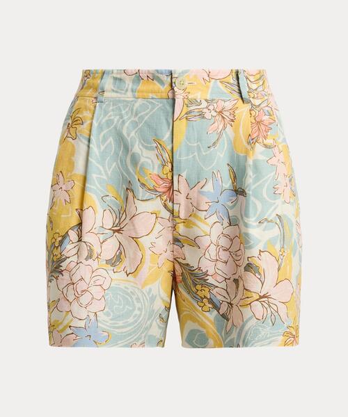 LAUREN RALPH LAUREN(ローレン ラルフ ローレン)の「フローラル プリーテッド リネン ショートパンツ(その他パンツ・レディース・ナチュラル・0)」の2枚目の写真
