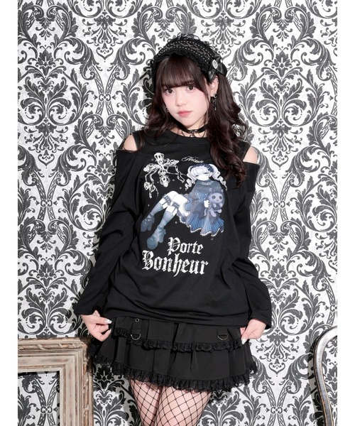 NOEMIE(ノエミー)の「ロンリードールTシャツ(Tシャツ/カットソー・レディース・ネイビー/ワインレッド・M)」の1枚目の写真