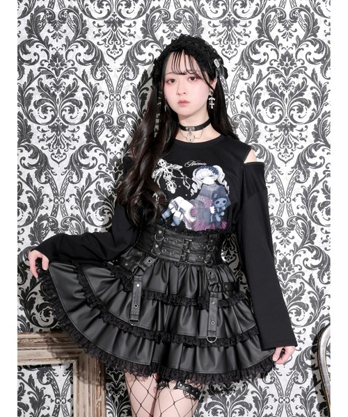 NOEMIE(ノエミー)の「ロンリードールTシャツ(Tシャツ/カットソー・レディース・ネイビー/ワインレッド・M)」の2枚目の写真