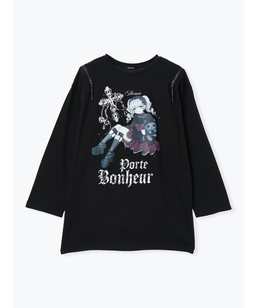 NOEMIE(ノエミー)の「ロンリードールTシャツ(Tシャツ/カットソー・レディース・ネイビー/ワインレッド・M)」の11枚目の写真