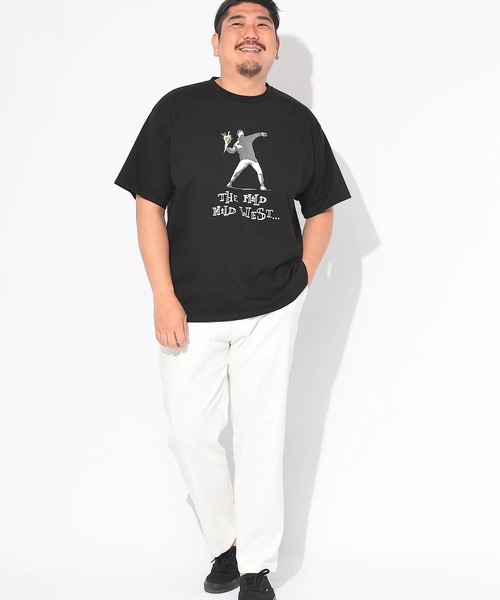 SAKAZEN(サカゼン)の「Tシャツ 半袖 メンズ 大きいサイズ クルーネック カットソー FLOWER THROWER BRANDALISED (ブランダライズド)(Tシャツ/カットソー・メンズ・ブラック/ホワイト・X1(3L~4L)/X2(4L~5L)/X3(6L~7L))」の11枚目の写真