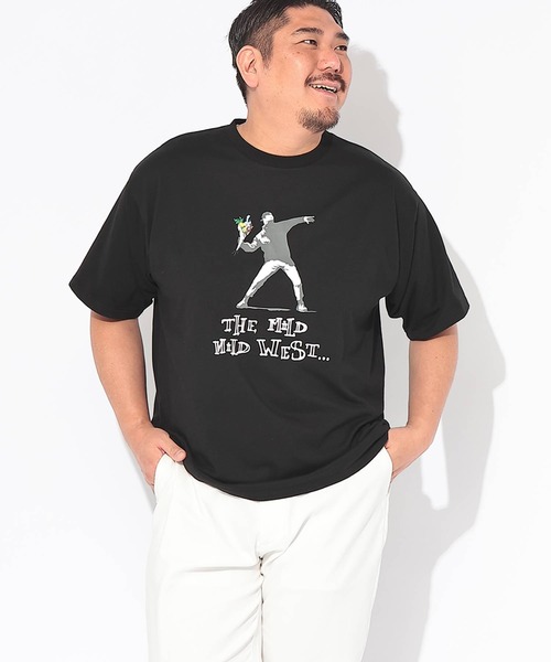 SAKAZEN(サカゼン)の「Tシャツ 半袖 メンズ 大きいサイズ クルーネック カットソー FLOWER THROWER BRANDALISED (ブランダライズド)(Tシャツ/カットソー・メンズ・ブラック/ホワイト・X1(3L~4L)/X2(4L~5L)/X3(6L~7L))」の12枚目の写真