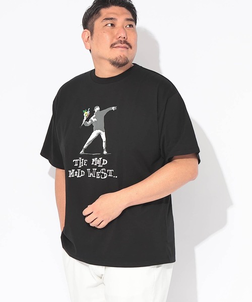 SAKAZEN(サカゼン)の「Tシャツ 半袖 メンズ 大きいサイズ クルーネック カットソー FLOWER THROWER BRANDALISED (ブランダライズド)(Tシャツ/カットソー・メンズ・ブラック/ホワイト・X1(3L~4L)/X2(4L~5L)/X3(6L~7L))」の13枚目の写真
